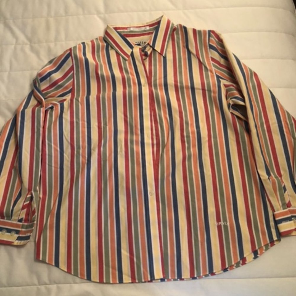 Orvis Collared Multicolor Striped Button-Down - image 1